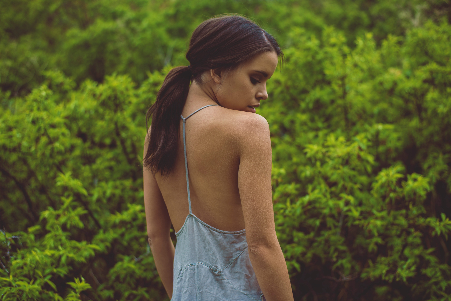 Model in a Ponytail